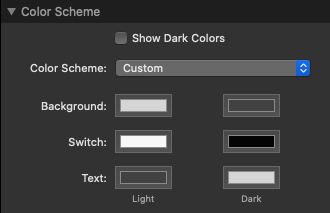Toggle Switch color scheme