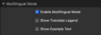Multilingual Mode Settings