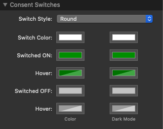 Consent Switches Settings