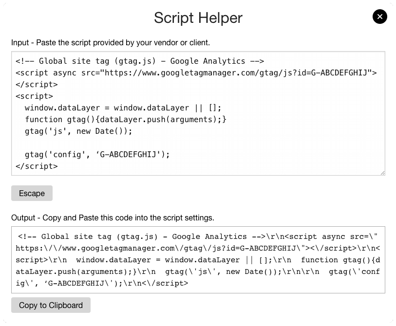 Script Helper